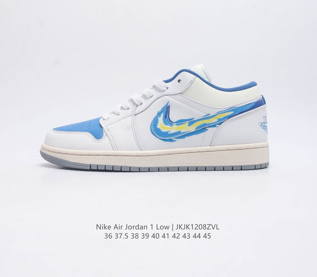 耐克 乔丹air Jordan 1 Low Aj1 乔1 乔丹1代aj1 低帮复古文化板鞋 休闲运动篮球鞋 从1985 年面世的元年款汲取设计灵感 采用简洁大方