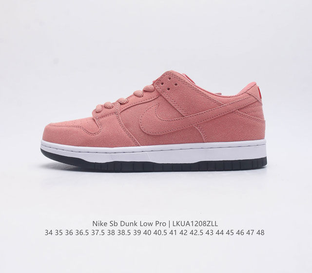 耐克 Nike Sb Dunk Low Pro 男 女滑板鞋 经典复古运动鞋 采用低帮设计 塑就经典 Dunk 风格 鞋垫后跟搭载 Zoom Air 气垫 加衬