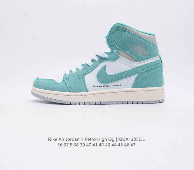 耐克 Nike Air Jordan 1 Retro High Og 乔丹一代aj1 乔1 Aj1 高帮篮球鞋复刻运动鞋 皮面高帮板鞋的设计灵感源自运动夹克 带