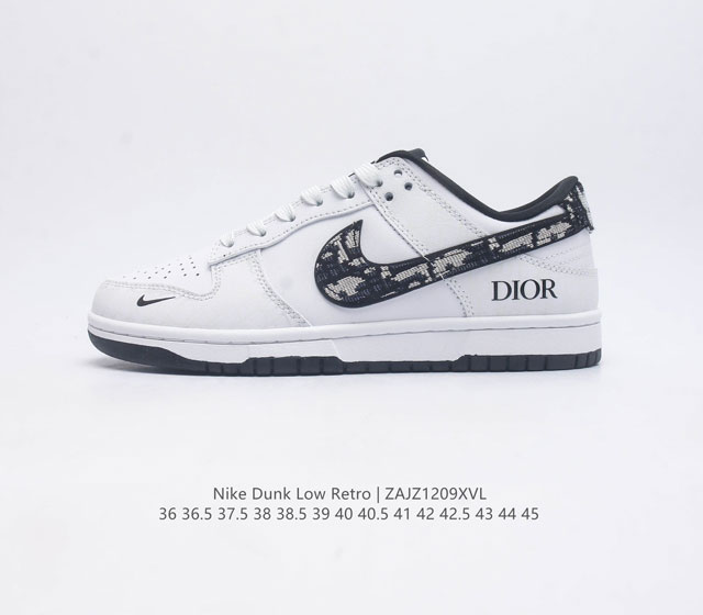 耐克nike Dunk Low 板鞋 迪奥联名 Sb系列经典百搭休闲运动板鞋加厚鞋舌的填充 使舒适性大大提升 同时也更方便穿脱中底部分则加入了脚感柔软舒适zoo