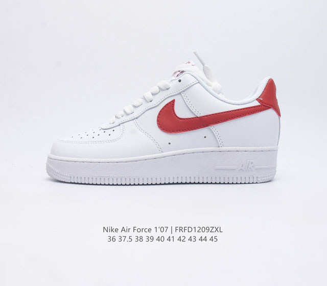 头层皮 耐克 Nike Air Force 1 07 空军一号af1 低帮百搭休闲运动板鞋 柔软 弹性十足的缓震性能和出色的中底设计 横跨复古与现代的外型结合