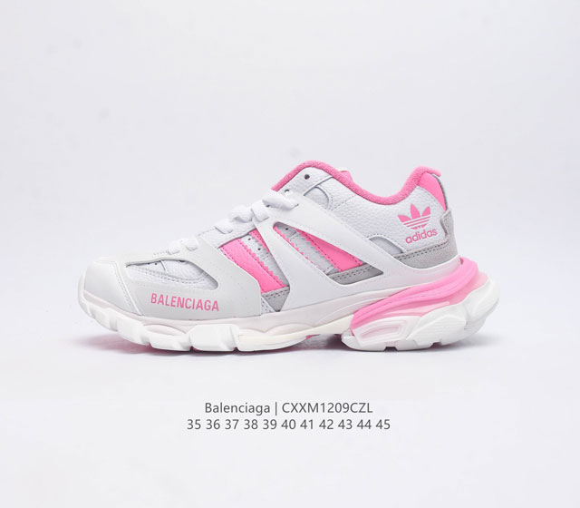 纯原法国高端奢侈品牌-巴黎世家balenciaga Track Trainers 3.0代复古野跑姥爹潮流百搭慢跑鞋 原版一致配件防尘袋及附送鞋带 全部采用原档