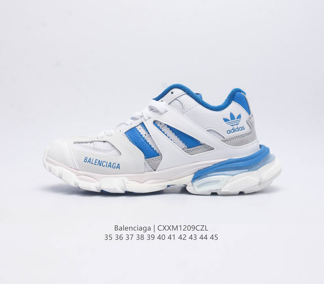 纯原法国高端奢侈品牌-巴黎世家balenciaga Track Trainers 3.0代复古野跑姥爹潮流百搭慢跑鞋 原版一致配件防尘袋及附送鞋带 全部采用原档