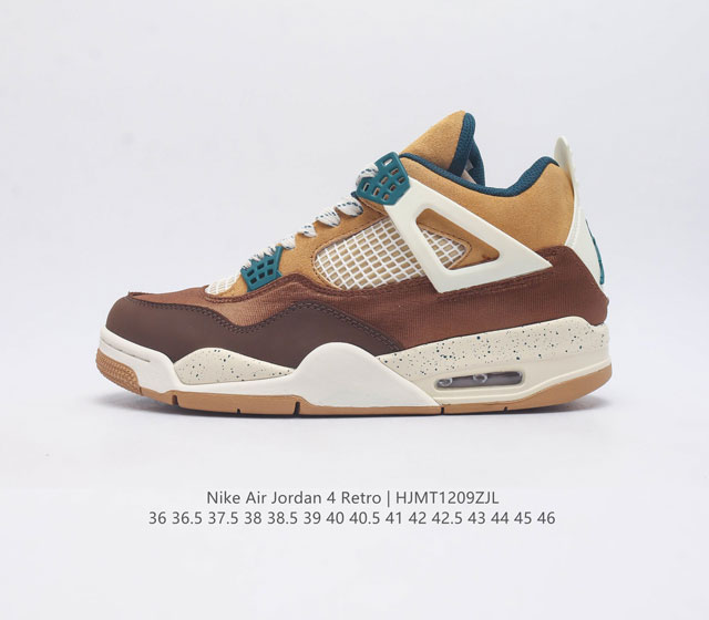 耐克 Nike Air Jordan 4 Retro Og迈克尔 乔丹aj4代乔4 中帮复古休闲运动文化篮球鞋 秉承轻量化的速度型篮球鞋设计思想完成设计 降低重