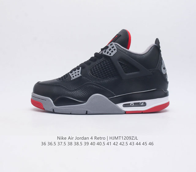 耐克 Nike Air Jordan 4 Retro Og迈克尔 乔丹aj4代乔4 中帮复古休闲运动文化篮球鞋 秉承轻量化的速度型篮球鞋设计思想完成设计 降低重