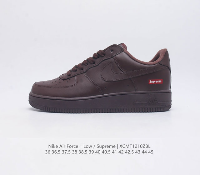 耐克supreme X Nike Air Force 1 Low 空军一号低帮af1联名supreme纯白红标板鞋 原楦头原纸板 打造纯正空军版型 专注外贸渠道