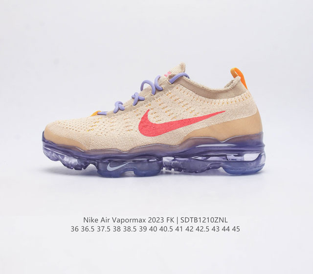 耐克 男女鞋 Nike Air Vapormax2023 Fk Flyknit 运动鞋全掌长气垫 缓震跑步鞋 打孔鞋垫透气出众 可抽出来详细查看 弹性 Flyk