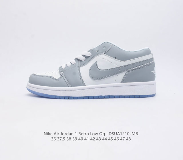 双十二福利耐克 乔丹air Jordan 1 Low Aj1 乔1 乔丹1代 低帮板鞋复古文化休闲运动篮球鞋 从1985 年面世的元年款汲取设计灵感 采用简洁大