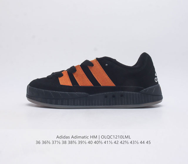 双12 双十二狂欢 阿迪达斯 Adidas Adimatic Hm 真标 马蒂奇系列低帮复古鲨鱼面包鞋运动休闲滑板板鞋 整个鞋面由牛皮革制成 搭配品牌标志性大尺