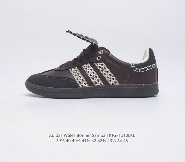 真标 复古前卫都占了 联乘英国设计师品牌wales Bonner X Adidas Wb Samba Wb日产系列经典复古低帮休闲运动慢跑鞋 货号 Ie0586