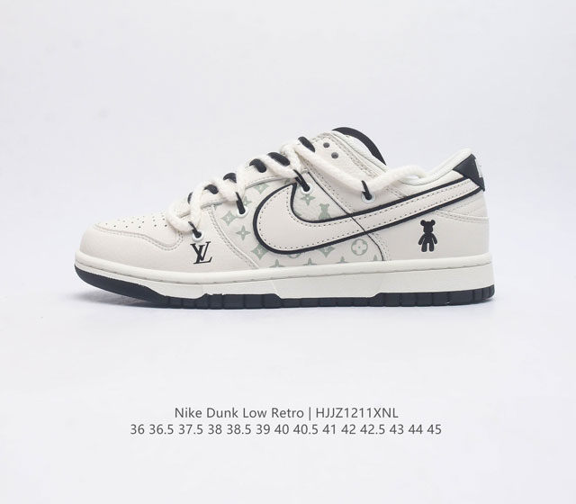 公司级 耐克 Nike Dunk Low Retro 运动鞋复古解构绑带板鞋 作为 80 年代经典篮球鞋款 起初专为硬木球场打造 后来成为席卷街头的时尚标杆 现