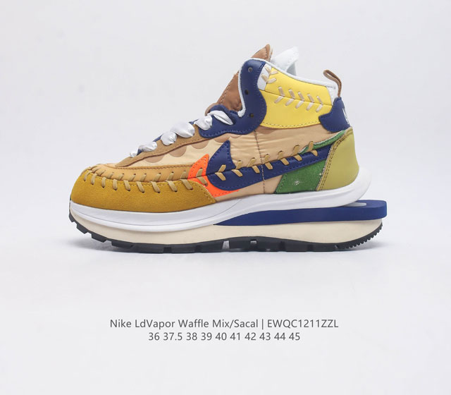 重磅来袭 日式解构美学联名sacai X Nike Pegasus Vaporfly Sp 大重叠双钩子 改良马拉松解构设计前卫变形三层底休闲慢跑鞋 耐克 Ni