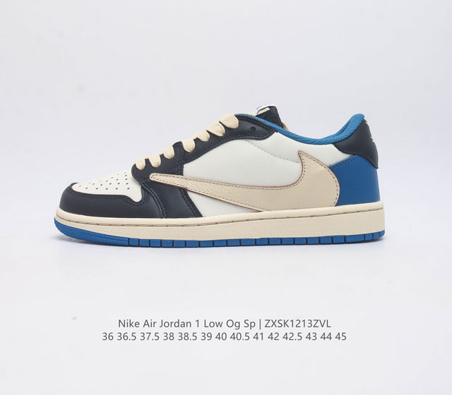 特价原价260元 耐克 Nike Air Jordan 1 Low Og Sp Military Blue Aj1乔1 倒勾 低帮篮球鞋 Aj1 乔丹1代 Aj