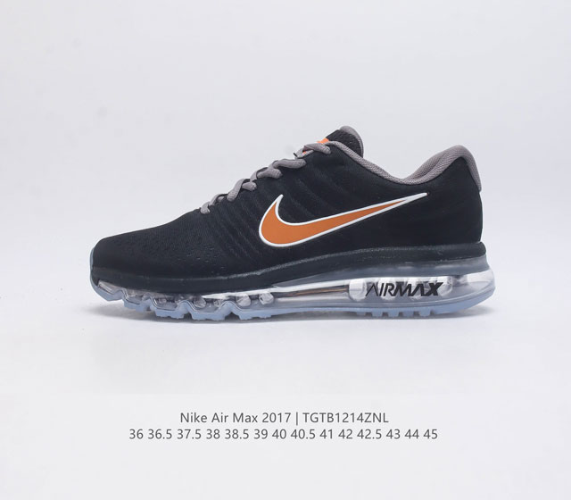 Nike 耐克 Air Max 2017 男女士跑鞋全掌气垫缓震休闲运动跑步鞋 Nikeair Max2017是nike Air Max系列的2017年旗舰款跑