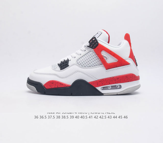 特价 耐克 Nike Air Jordan 4 Retro Og迈克尔 乔丹aj4代乔4 中帮复古休闲运动文化篮球鞋 秉承轻量化的速度型篮球鞋设计思想完成设计