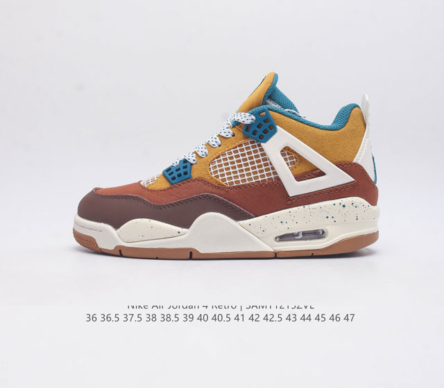 耐克 Nike Air Jordan 4 Retro Og迈克尔 乔丹aj4代乔4 中帮复古休闲运动文化篮球鞋 秉承轻量化的速度型篮球鞋设计思想完成设计 降低重