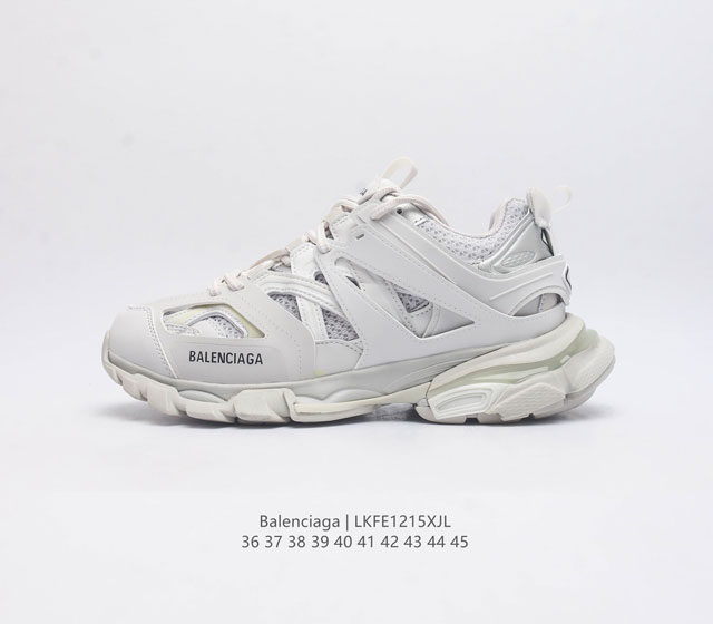 公司级法国高端奢侈品牌-巴黎世家balenciaga Track Trainers 3 0代复古野跑姥爹潮流百搭慢跑鞋 原版一致配件防尘袋及附送鞋带 全部采用原