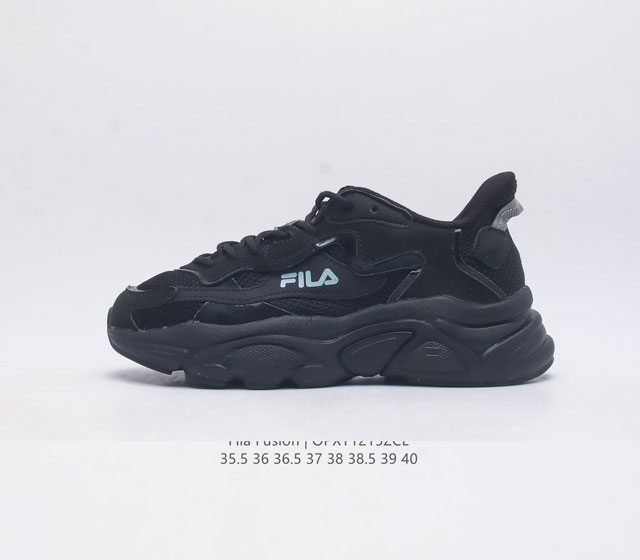 斐乐 女鞋 Fila Fusion 意大利百年经典运动品牌 网红单品 小红书推荐爆款 Fila斐乐火星鞋新款厚底增高运动鞋 复古百搭老爹鞋 斐乐潮牌文化篮球鞋