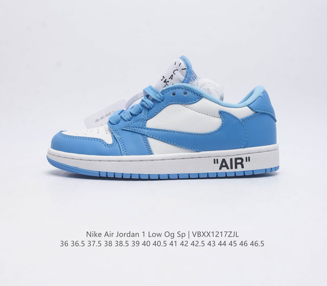 头层皮 耐克 Nike Air Jordan 1 Low Og Sp Military Blue Aj1乔1 倒勾 低帮篮球鞋 Aj1 乔丹1代 Aj1 乔1