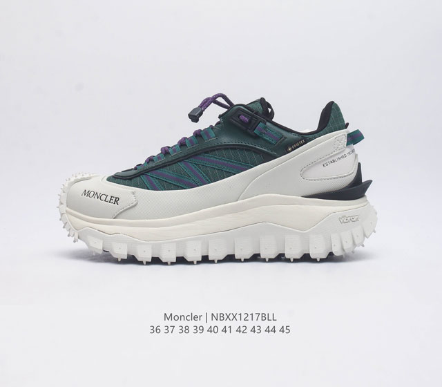 Moncler 盟可睐 蒙口 Trailgrip Gtx 抗撕裂材质山地户外运动鞋 厚底增高女鞋 鞋身采用cordura防撕裂尼龙 Gore-Tex防水材质 中