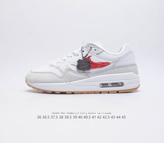 公司级 耐克 Nike Air Max 1 Prm 男女子气垫缓震慢跑鞋 复古厚底增高运动鞋 从法国建筑中汲取设计灵感 兼具运动风范和时尚格调 是此系列起初搭载