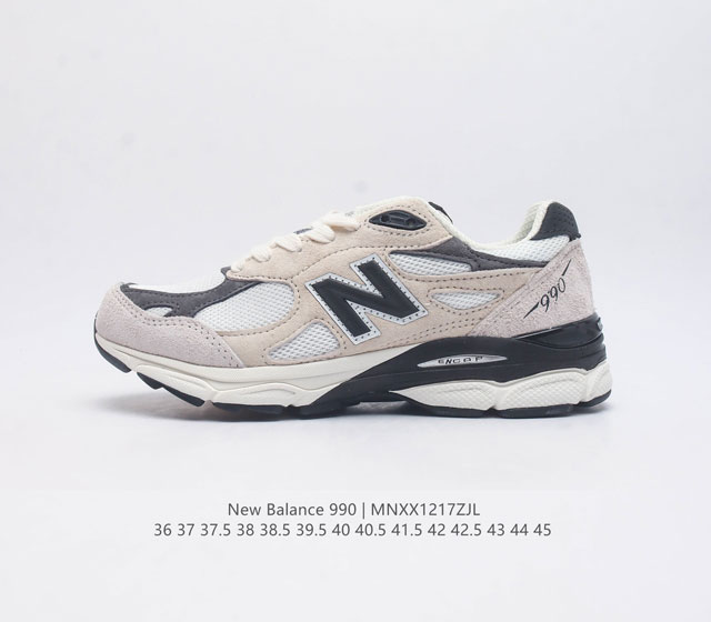 新百伦 New Balance Nb990 V3系列 高端美产990系列简约经典舒适百搭时尚复古休闲鞋缓震透气跑步鞋 该鞋款采用mcd Motion Contr