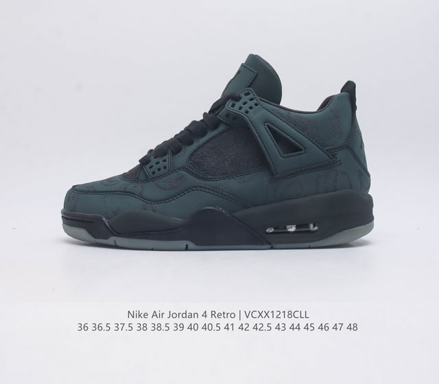 耐克 Nike Air Jordan 4 Retro Og迈克尔 乔丹aj4代乔4 中帮复古休闲运动文化篮球鞋 秉承轻量化的速度型篮球鞋设计思想完成设计 降低重