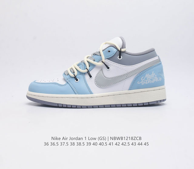 耐克 Nike Air Jordan1 Low Aj1乔丹一代 Aj1 乔1 乔丹1代 解构绑带 低帮经典复古文化休闲运动篮球鞋 原鞋开模 拒绝公底 购置原厂同