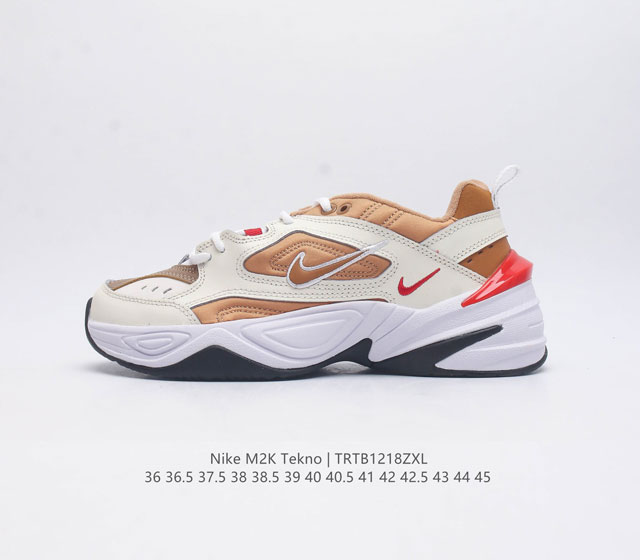 耐克 Nike M2K Tekno 男女子运动鞋厚底老爹鞋经典复古休闲慢跑鞋 从 Monarch 系列汲取灵感 以太空时代细节演绎未来风范 分层鞋面借鉴自元年款