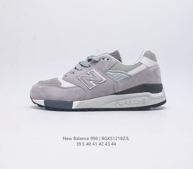 新百伦 New Balance 998 原装版本复古男士运动鞋休闲板鞋厚底增高鞋 市面独家最正确版本 3M反光复古慢跑鞋 Encap缓震中底 原盒原标 天猫京东