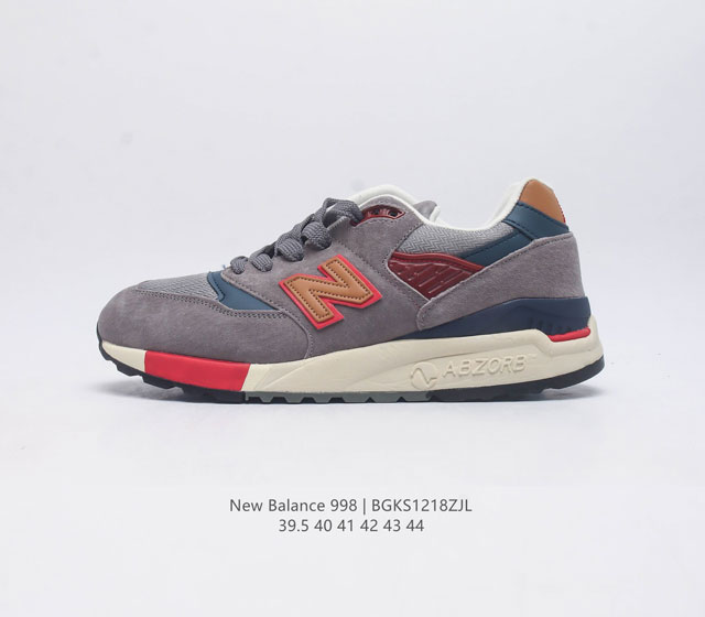 新百伦 New Balance 998 原装版本复古男士运动鞋休闲板鞋厚底增高鞋 市面独家最正确版本 3M反光复古慢跑鞋 Encap缓震中底 原盒原标 天猫京东