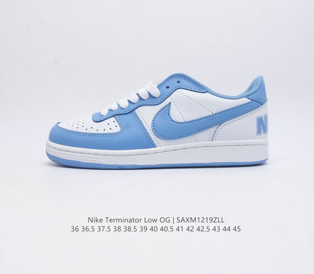 耐克 Nike Terminator Low 耐克终结者系列低帮滑板鞋 黄蓝密歇根 舒适 百搭 防滑耐磨复古板鞋 忠于原版 延续经典 采用耐穿舒适的利落皮革 助