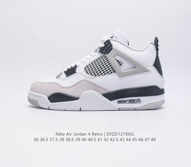 公司级 耐克 Nike Air Jordan 4 Retro Og迈克尔 乔丹aj4代乔4 中帮复古休闲运动文化篮球鞋 秉承轻量化的速度型篮球鞋设计思想完成设计