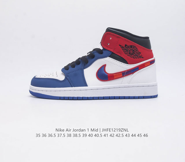 公司级 耐克 Nike Air Jordan 1 Mid 男女子篮球鞋时尚轻盈板鞋aj1乔1运动鞋 乔丹一代 高帮复古休闲篮球鞋 Air Jordan 1 Mi