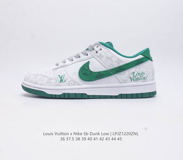 耐克nike Dunk Low 板鞋 Sb系列 Lv联名 经典百搭休闲运动板鞋加厚鞋舌的填充 使舒适性大大提升 同时也更方便穿脱中底部分则加入了脚感柔软舒适zo