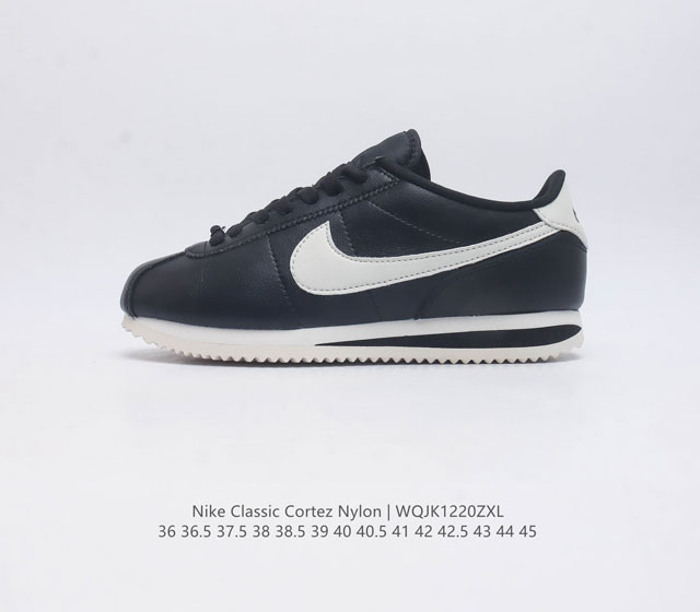 Nike Classic Cortez Nylon 耐克阿甘鞋男女子运动鞋 秉承元年款经典风格 糅合防水鞋面设计 令双足保持干爽舒适 防水锦纶鞋面强势抵御风雨侵