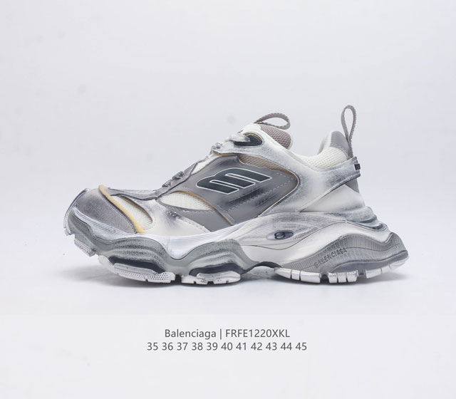 公司级 Balenciaga Cargo Sneaker 巴黎世家十一代圆头系带舒适百搭低帮生活休闲鞋老爹鞋 全套原纸板楦头开发 最原汁原味的灵魂版型 全鞋荧光