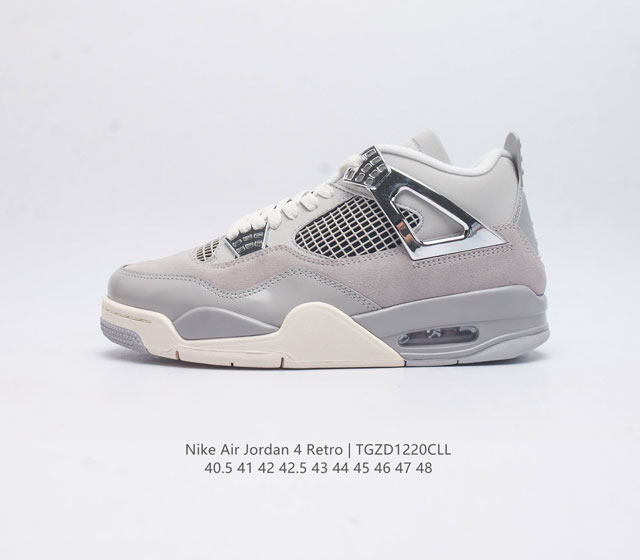 公司级 耐克男鞋 Nike Air Jordan 4 Retro Og迈克尔 乔丹aj4代乔4 中帮复古休闲运动文化篮球鞋 秉承轻量化的速度型篮球鞋设计思想完成