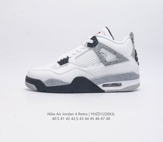 公司级 耐克 Nike Air Jordan 4 Retro Og迈克尔 乔丹aj4代乔4 中帮复古休闲运动文化篮球鞋 秉承轻量化的速度型篮球鞋设计思想完成设计