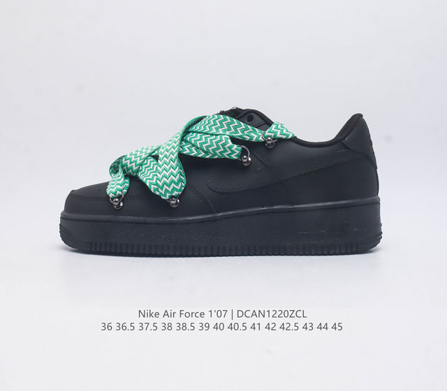 耐克 Nike Air Force 1 07 空军一号af1 解构绑带 加宽加大鞋带 低帮百搭休闲运动板鞋 柔软 弹性十足的缓震性能和出色的中底设计 横跨复古与