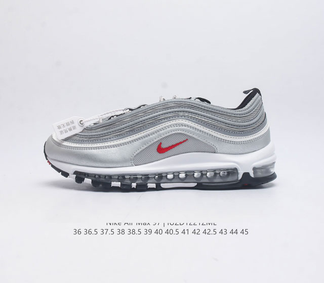 公司级 耐克nike休闲鞋 经典 气垫 Air Max 97 子弹气垫低帮运动鞋 Air Max '97 运动跑鞋以流线型鞋身和卓越科技为热爱运动的你造就全方位