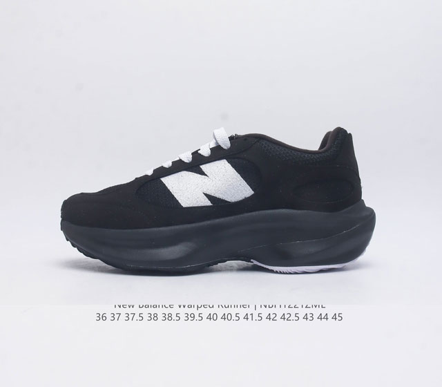 椰香扑鼻new Balance Warped Runner新款老爹鞋 厚底增高休闲复古运动跑步鞋 Beam大底提供足步弓支撑 解构皮革 用猪巴革拼接透气网眼 后