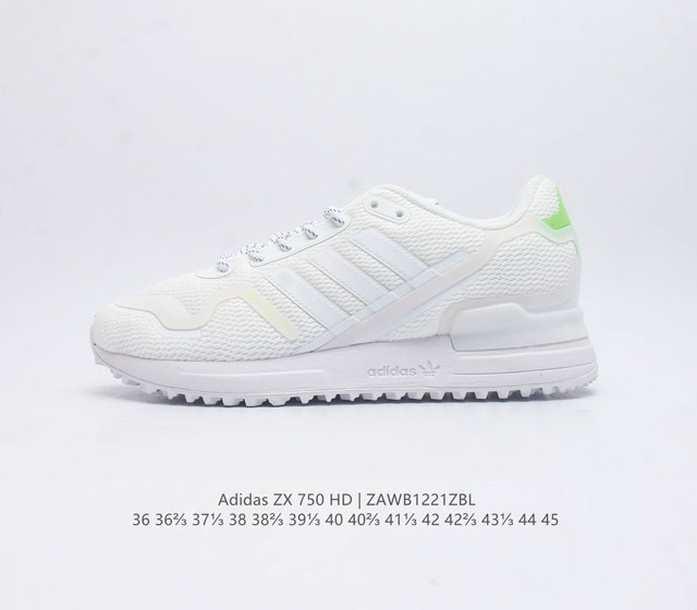 阿迪达斯 Adidas Zx 750 户外耐磨舒适运动休闲鞋男女同款经典运动鞋 80年代 Zx系列问世 这款经典鞋 采用热塑性聚氨酯橡胶 Tpu 鞋跟笼 搭配乙