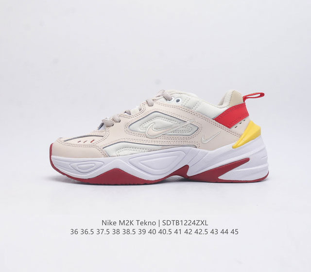 耐克 Nike M2K Tekno 男女子运动鞋厚底老爹鞋经典复古休闲慢跑鞋 从 Monarch 系列汲取灵感 以太空时代细节演绎未来风范 分层鞋面借鉴自元年款