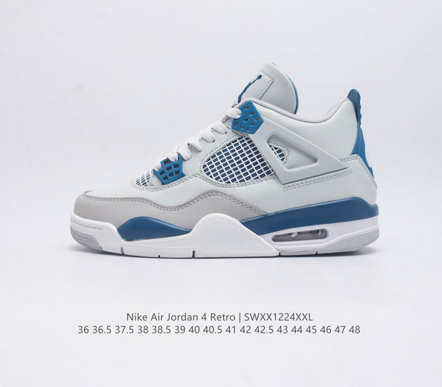 耐克 Nike Air Jordan 4 Retro Og迈克尔 乔丹aj4代乔4 中帮复古休闲运动文化篮球鞋 秉承轻量化的速度型篮球鞋设计思想完成设计 降低重