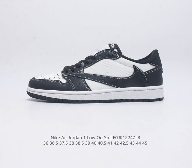 当红嘻哈歌手特拉维斯 斯科特联乘路易威登louis Vuitton X Travis Scott X Nike Air Jordan 1 Low Og Sp D