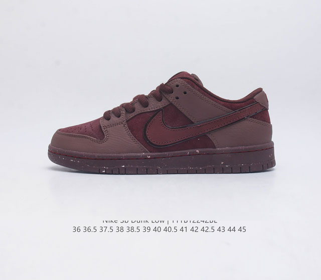 耐克 Nike Sb Dunk Low Pro 男 女滑板鞋 经典复古运动鞋 采用低帮设计 塑就经典 Dunk 风格 鞋垫后跟搭载 Zoom Air 气垫 加衬