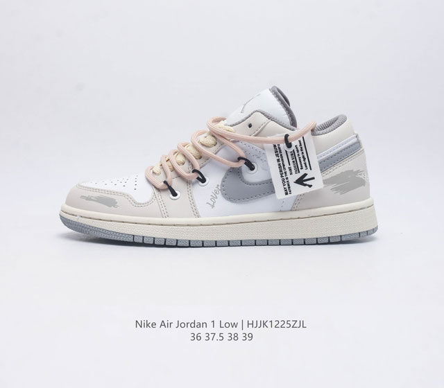 耐克 Nike Air Jordan1 Low Aj1乔丹一代 Aj1 乔1 乔丹1代 解构绑带 低帮经典复古文化休闲运动篮球鞋 原鞋开模 拒绝公底 购置原厂同