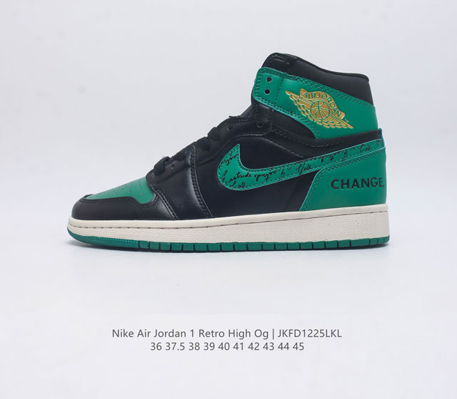 耐克 男女鞋 Nike Air Jordan 1 Retro High Og 乔丹一代aj1 乔1 Aj1 篮球鞋复刻运动鞋 皮面高帮板鞋的设计灵感源自运动夹克