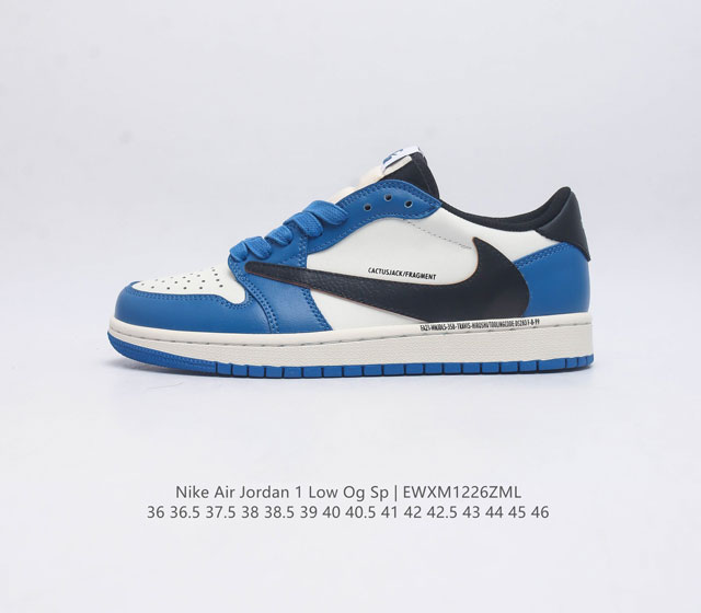 头层皮 耐克 Nike Air Jordan 1 Low Og Sp Military Blue Aj1乔1 倒勾 低帮篮球鞋 Aj1 乔丹1代 Aj1 乔1